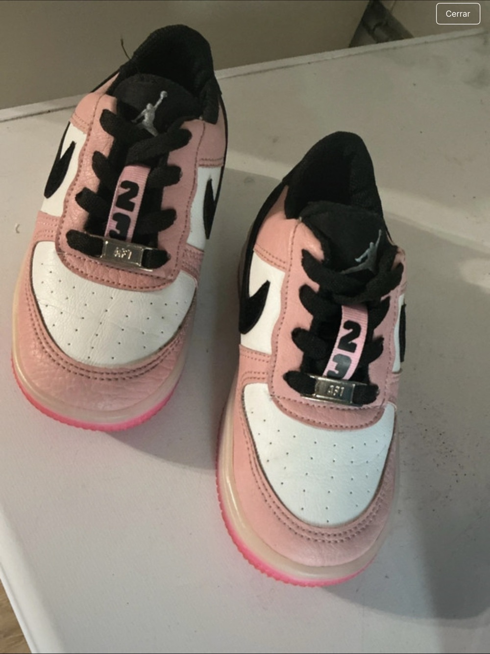 Nike Kids Pink, White & Black Low-Top Sneakers - Picture 5 of 6